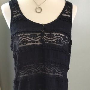 Dark Navy blue sleeveless dressy tank, H&M!